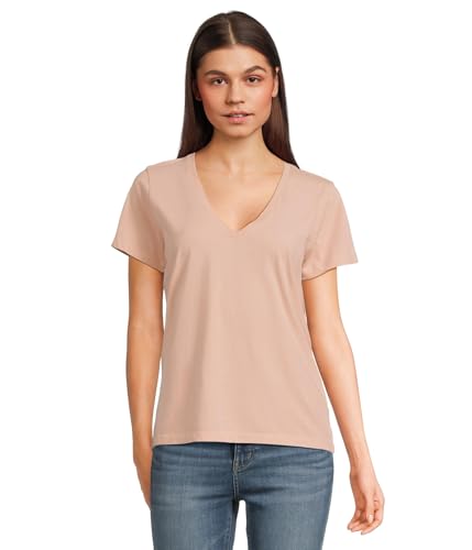 Madewell Women's Northside Vneck Tee, Pale Blush, Small at Amazon